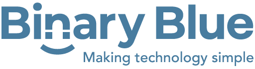 binary blue it services logo