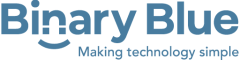 binary blue it services logo